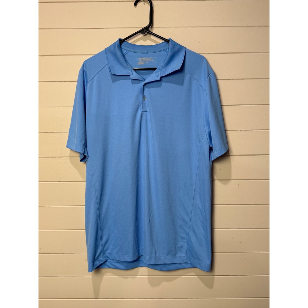 Nike Golf Dri-FIT Polo Shirt Blue Mens Large Tour Performance
